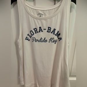 Flora-Bama Graphic Tank In off white cream Size Small